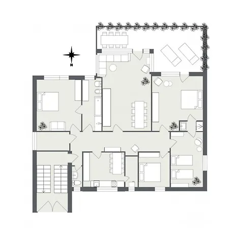 5-zimmer-appartement In Historischer Privatvilla, Zentrum, Kostenloser Parkplatz Apartment *