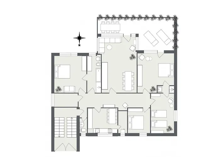 5-zimmer-appartement In Historischer Privatvilla, Zentrum, Kostenloser Parkplatz 梅拉诺